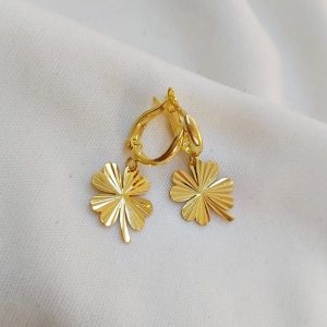 925 ayar gümüş yonca küpe