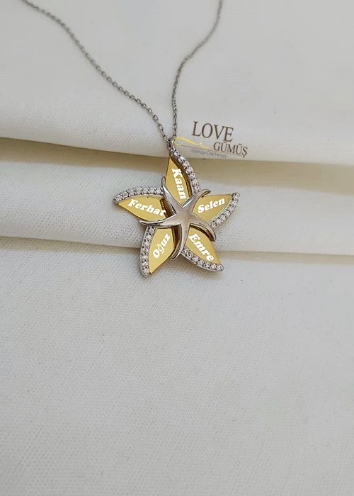 925 ayar gümüş yıldız kolye